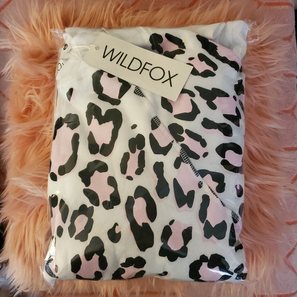 Wildfox Tops - Wildfox Pink Leopard Pullover Sweater